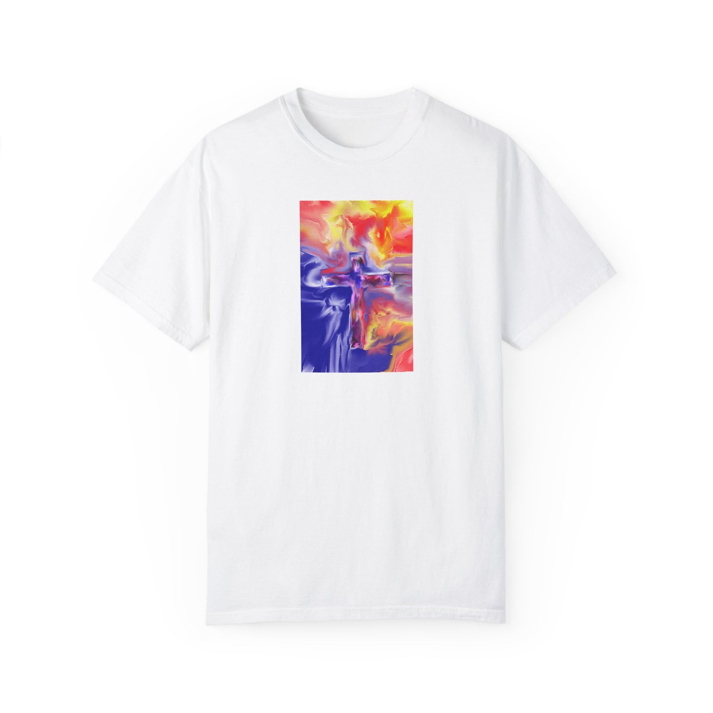 “Golden Rainbow - Spiritual Art Unisex Dyed T-Shirt – Comfort Colors 1717"