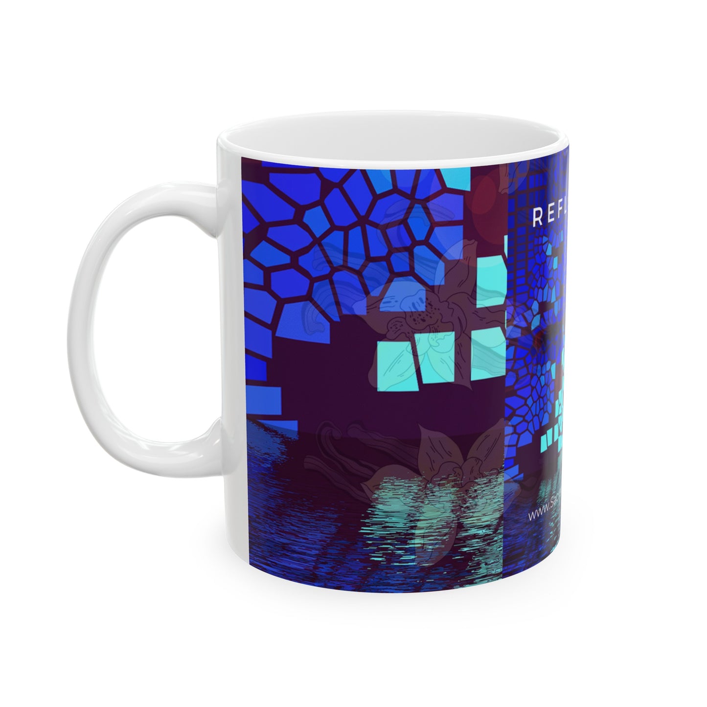 “Reflections - Inspirational Coffee Mugs – Cross Art (11oz, 15oz)"