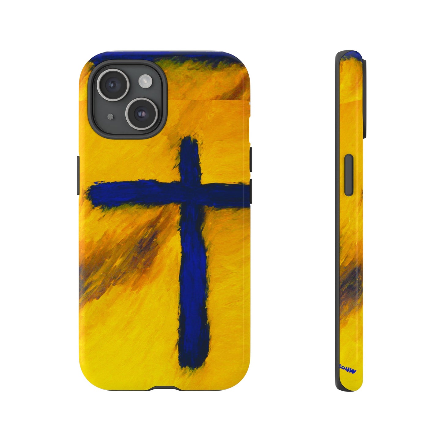 "Blue Falcon - Divine Cross Protective Phone Case"