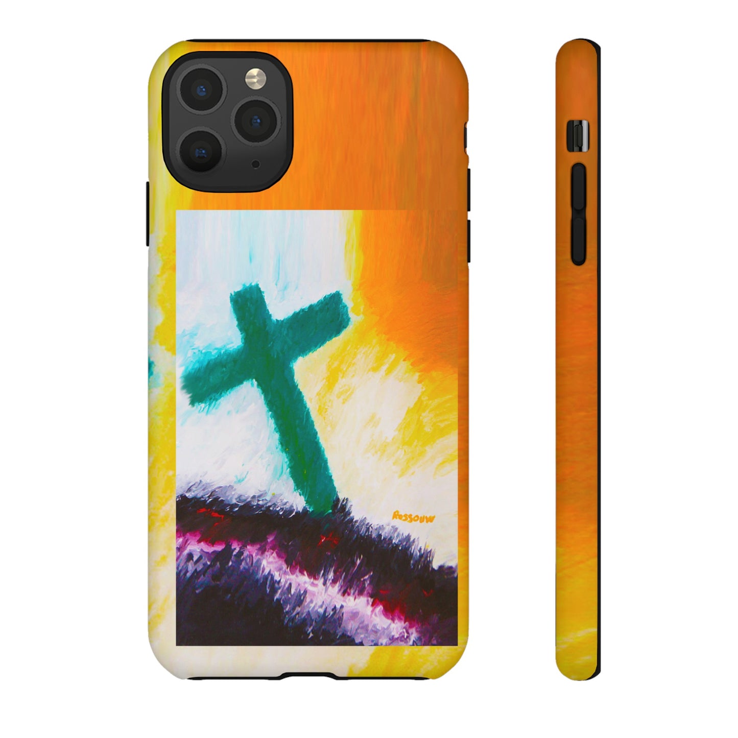 "Sunrise - Divine Cross Protective Phone Case"