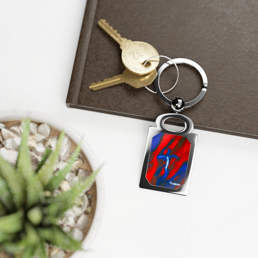 "Slow Dancer - Keyring With Cross Art"