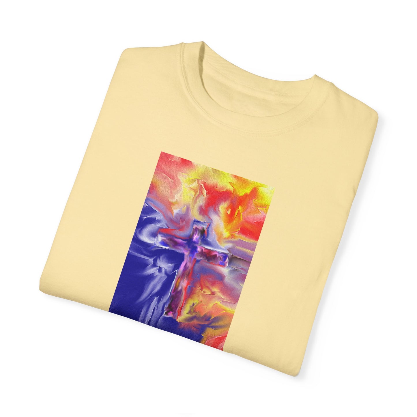 “Golden Rainbow - Spiritual Art Unisex Dyed T-Shirt – Comfort Colors 1717"