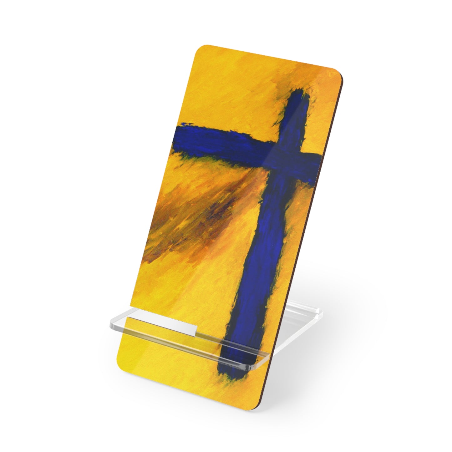 "Blue Falcon - Cross Painting Mobile Display Stand for Smartphones"