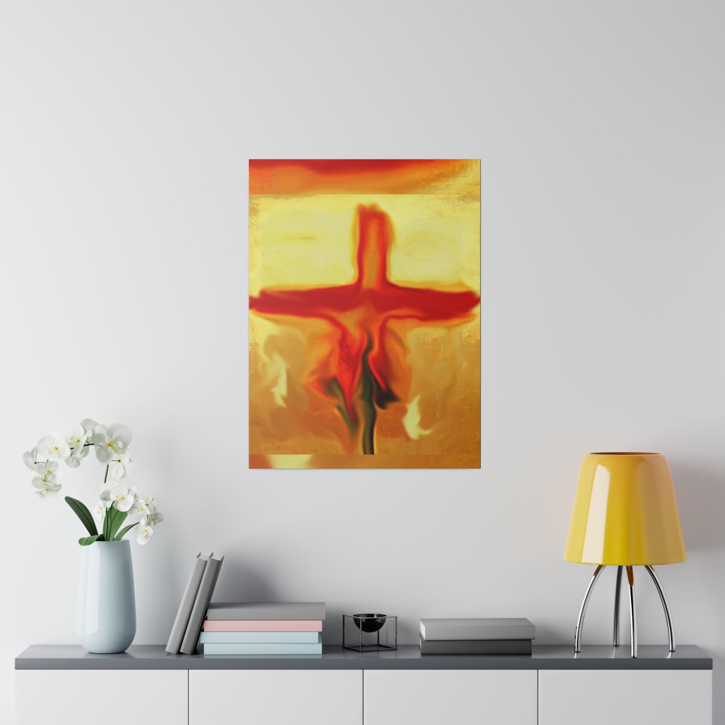 "Rose Petals - Rossouw's Inspirational Cross Art Canvas – Matte Canvas, Stretched, 0.75"