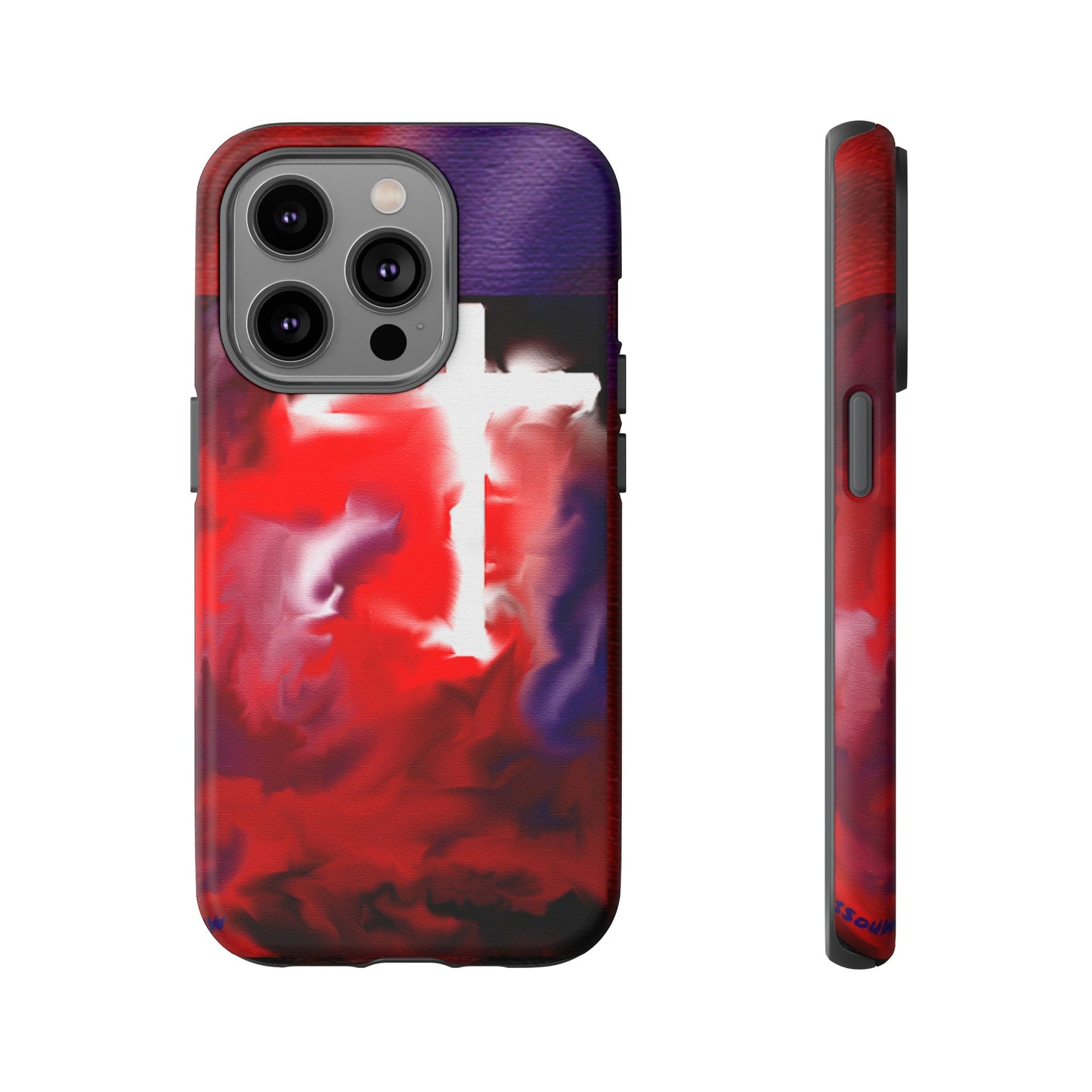 "Above The Light - Cross Art Protective Phone Case"