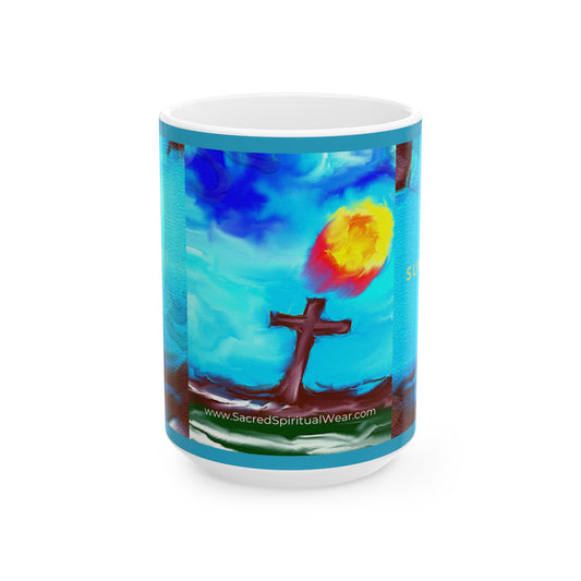 “Sunlight - Inspirational Coffee Mugs – Cross Art Painting (11oz, 15oz)"