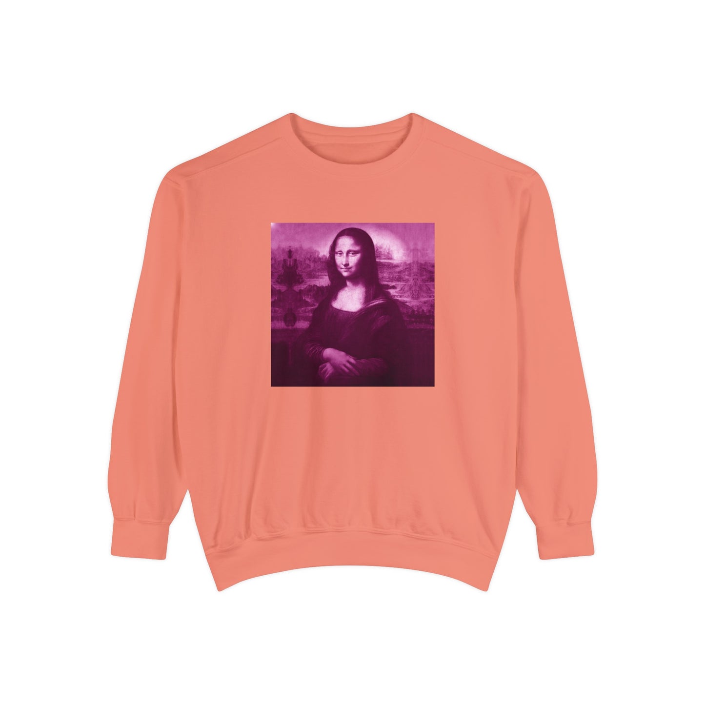 Mona Lisa (Pink): Luxurious Unisex Garment-Dyed Sweatshirt