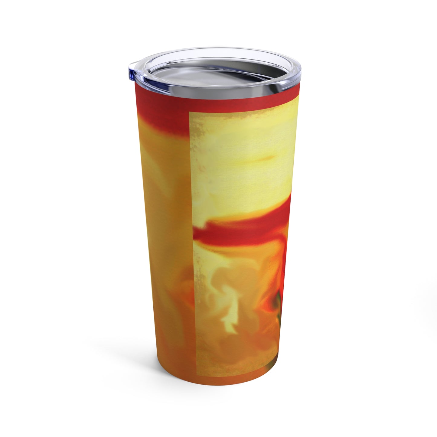 "Rose Petals - Sacred Cross Art Tumbler by Rossouw – 20oz Stainless Steel Spiritual Drinkware"