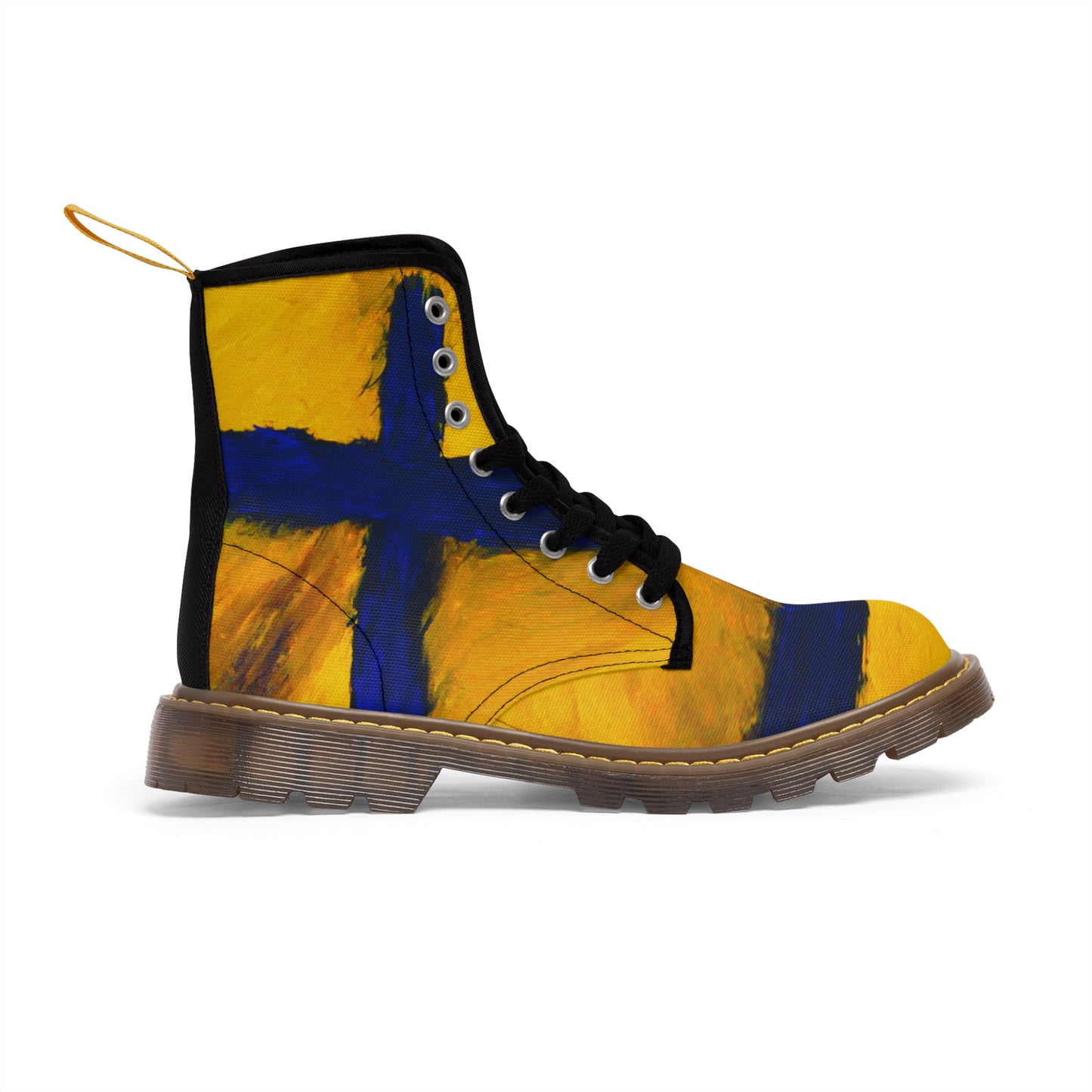 Women's Canvas Boots | Cross Design by Rossouw - Unique Shoes