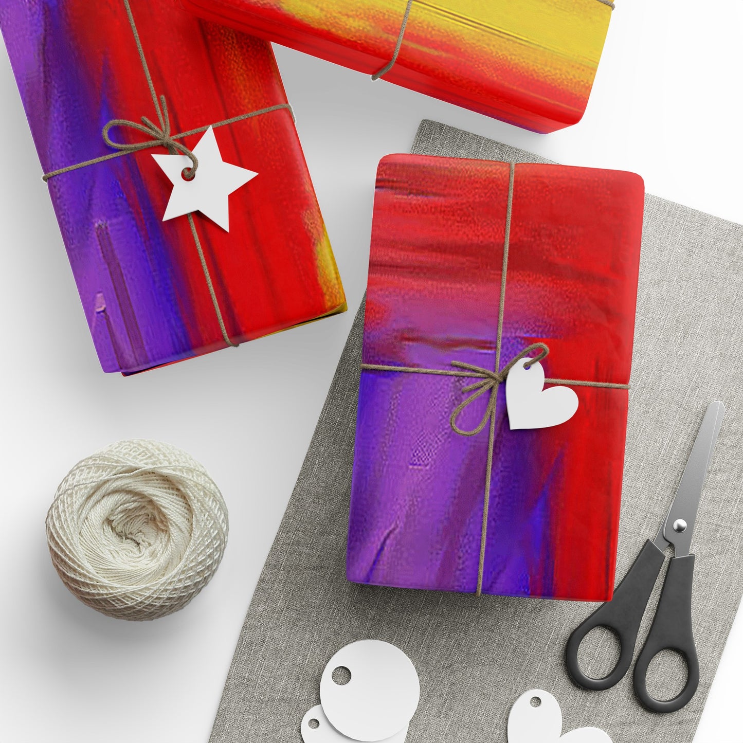 “Four Corners - Fun Art Wrapping Paper – Gift Wrap"