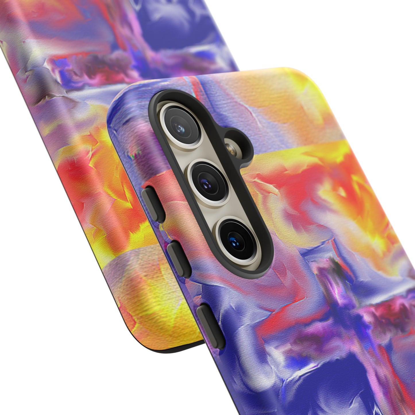 "Golden Rainbow - Divine Cross Protective Phone Case"