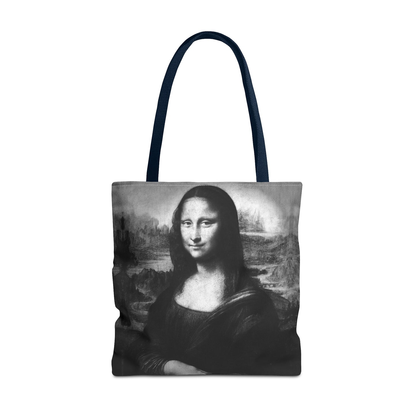 Mona Lisa (B&W) Tote Bags - Designer Fashion Accessory