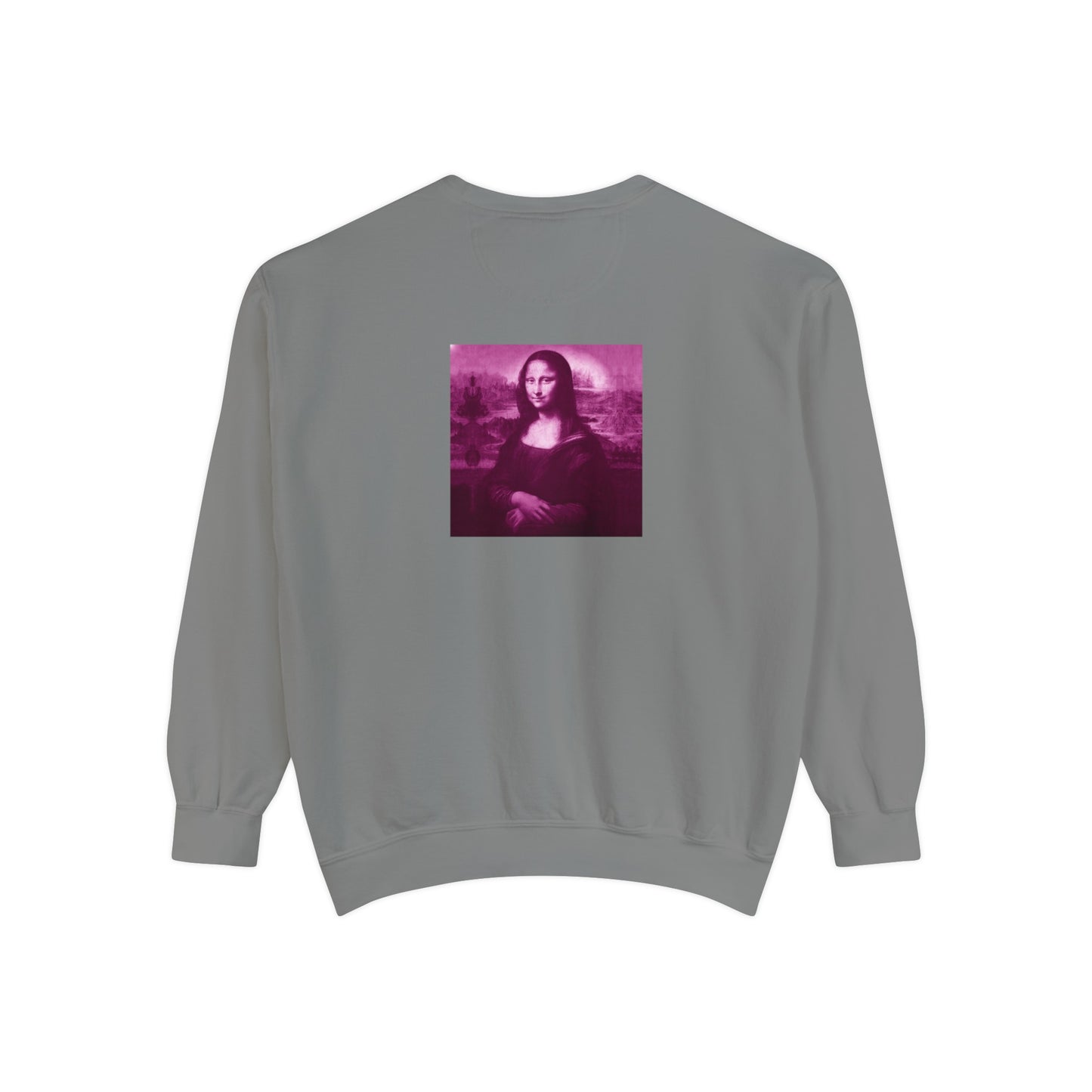 Mona Lisa (Pink): Luxurious Unisex Garment-Dyed Sweatshirt