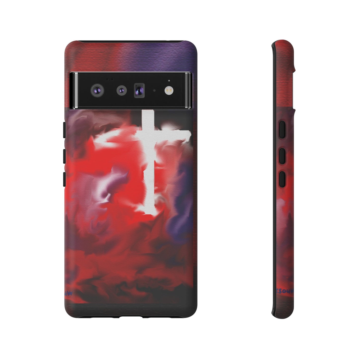 "Above The Light - Cross Art Protective Phone Case"