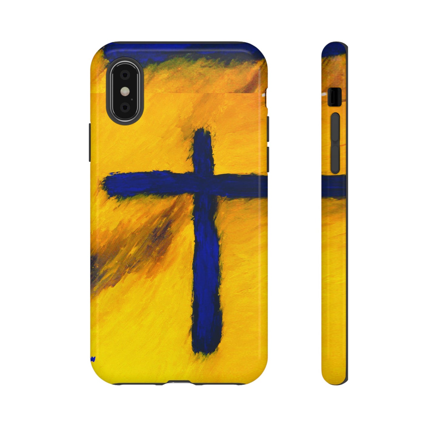 "Blue Falcon - Divine Cross Protective Phone Case"