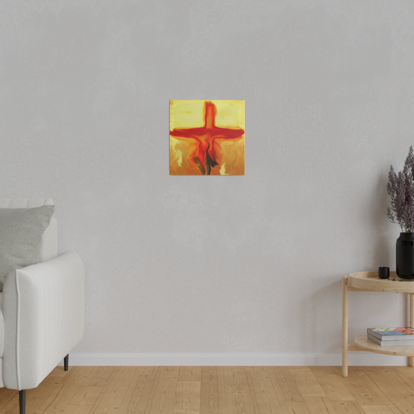 "Rose Petals - Rossouw's Inspirational Cross Art Canvas – Matte Canvas, Stretched, 0.75"