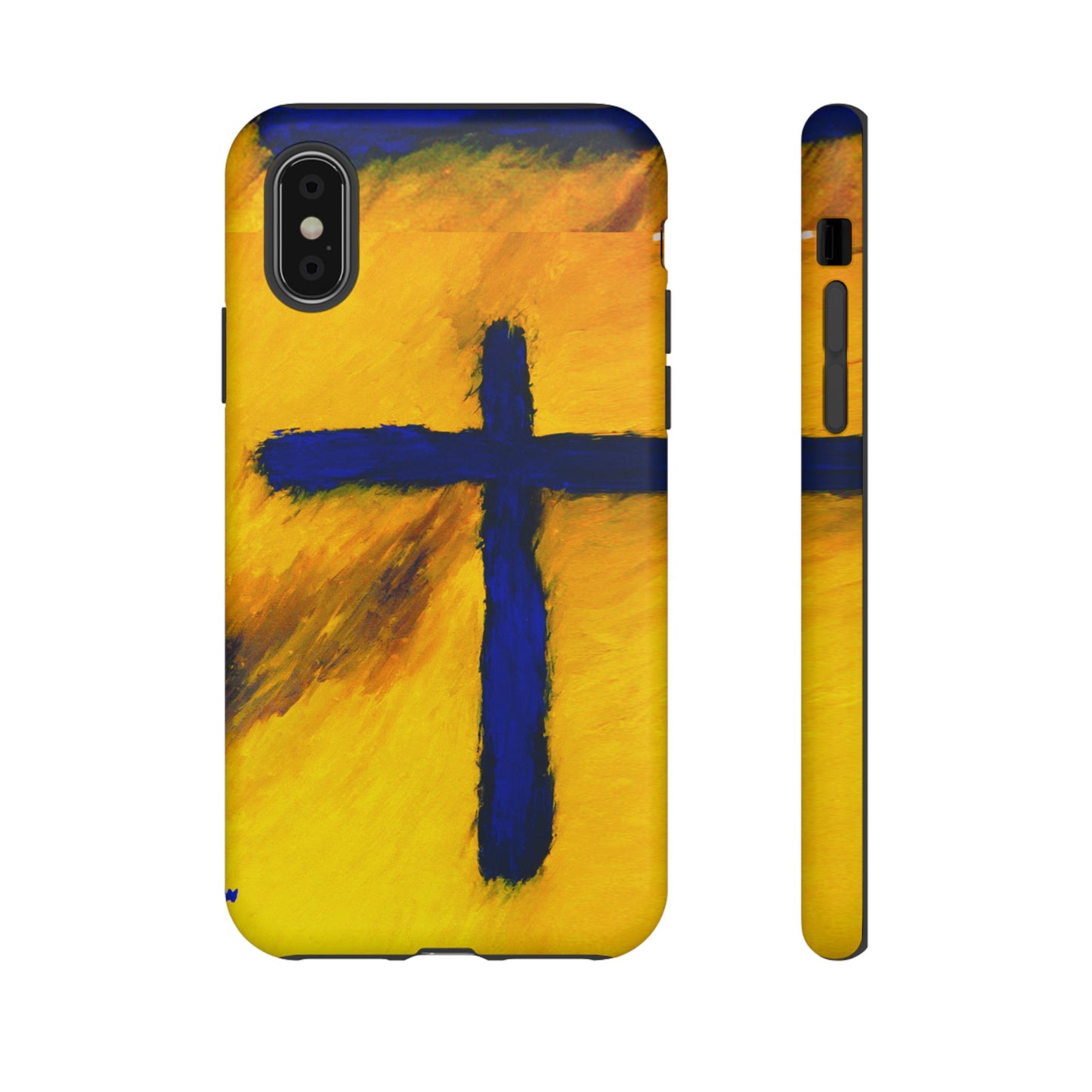 "Blue Falcon - Divine Cross Protective Phone Case"