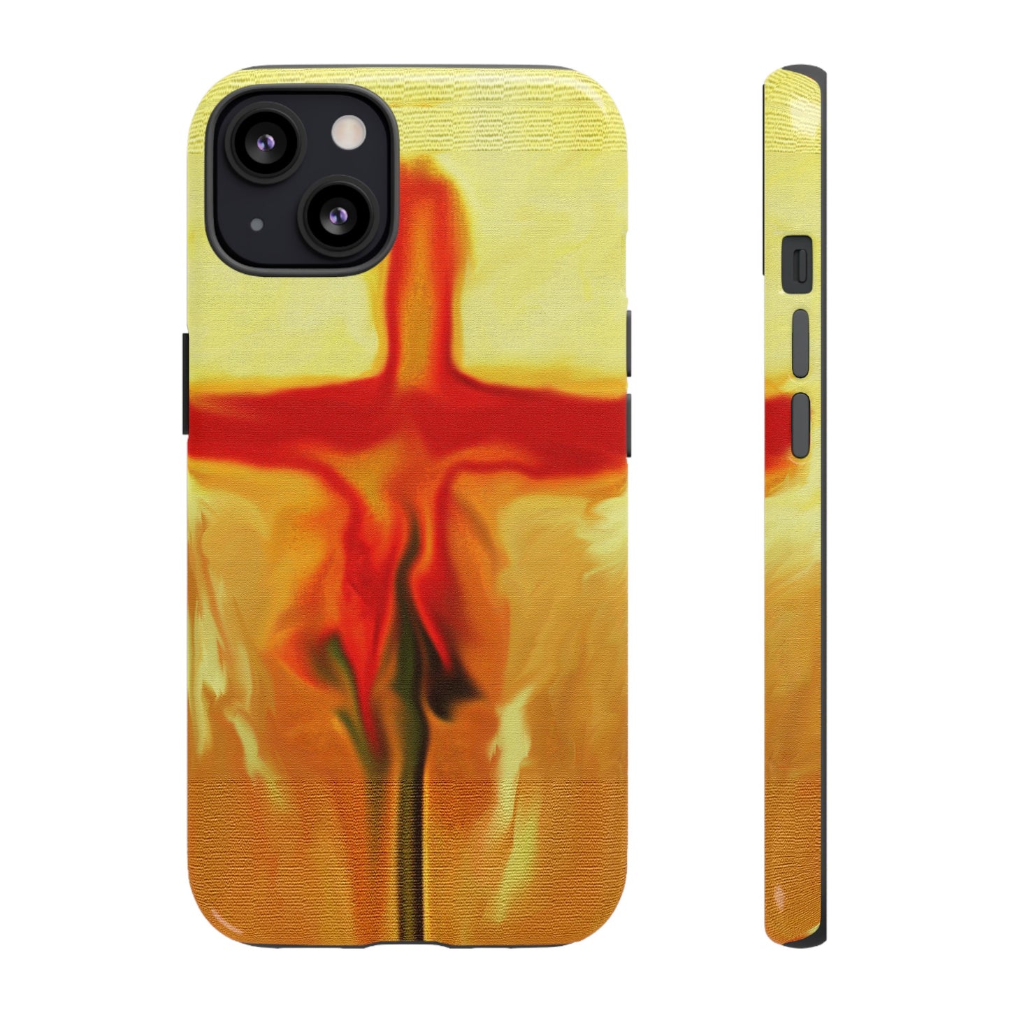 "Rose Petals - Inspirational Cross Phone Case With Dual Layer Protection"