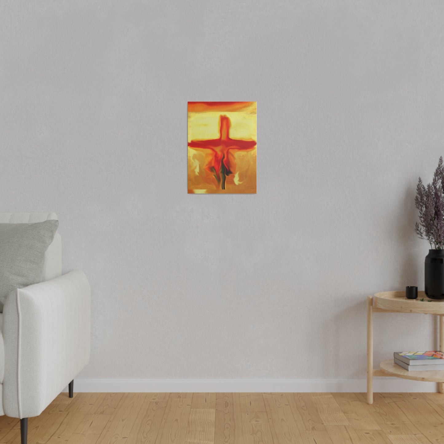 "Rose Petals - Rossouw's Inspirational Cross Art Canvas – Matte Canvas, Stretched, 0.75"