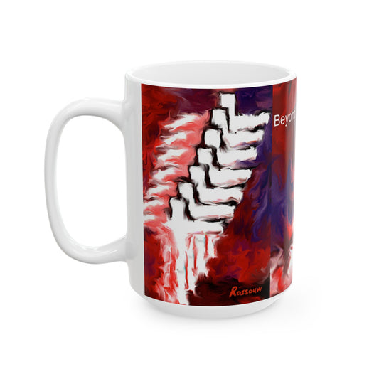 Beyond The Shadows - Inspirational Cross Art Ceramic Mugs – Start Your Day Right