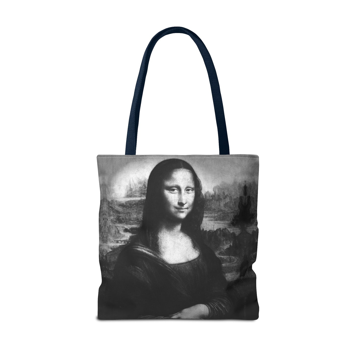 Mona Lisa (B&W) Tote Bags - Designer Fashion Accessory