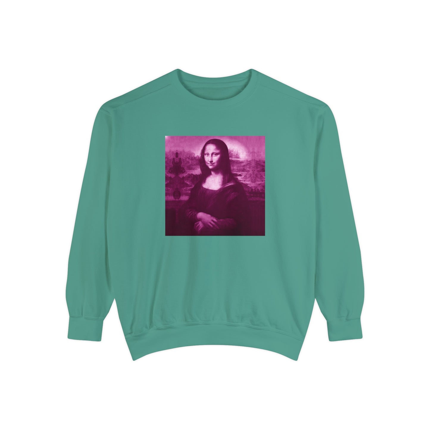 Mona Lisa (Pink): Luxurious Unisex Garment-Dyed Sweatshirt