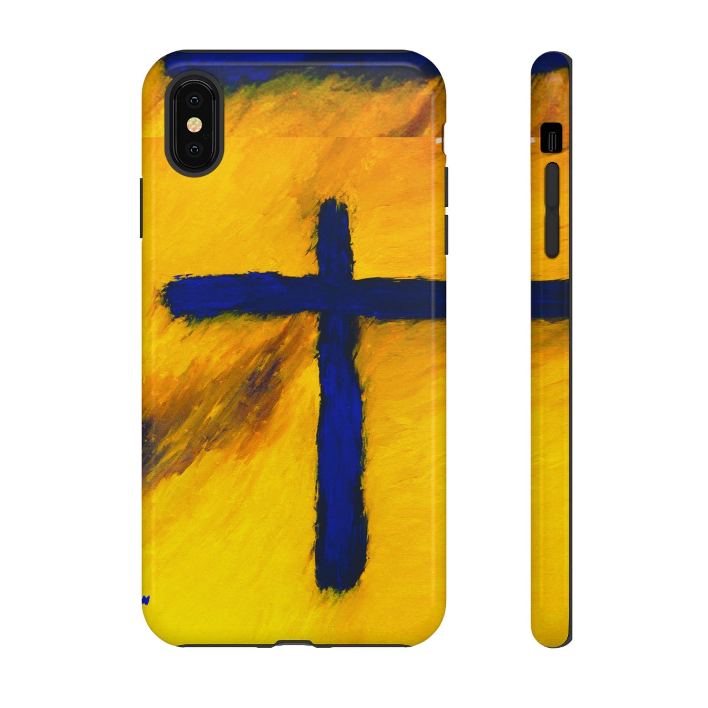 "Blue Falcon - Divine Cross Protective Phone Case"