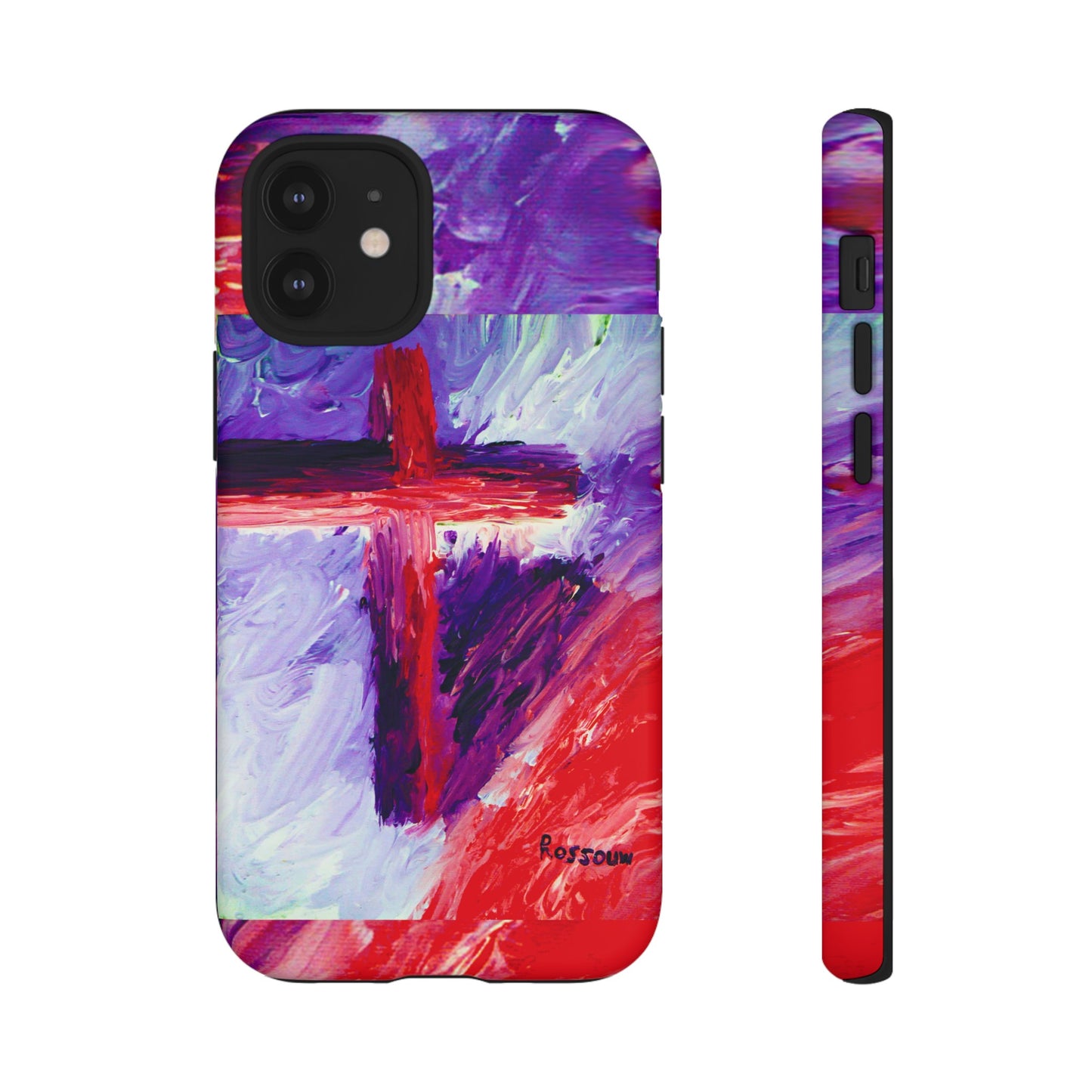 "Candy Skies - Divine Cross Protective Phone Case – Dual Layer Protection"