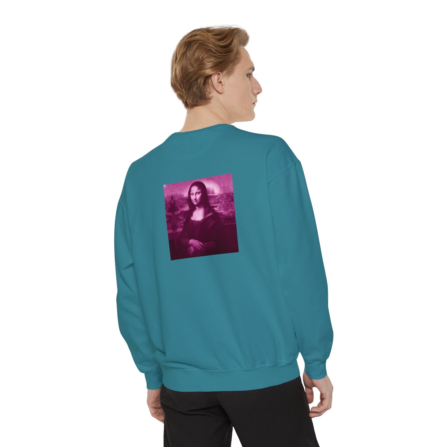 Mona Lisa (Pink): Luxurious Unisex Garment-Dyed Sweatshirt