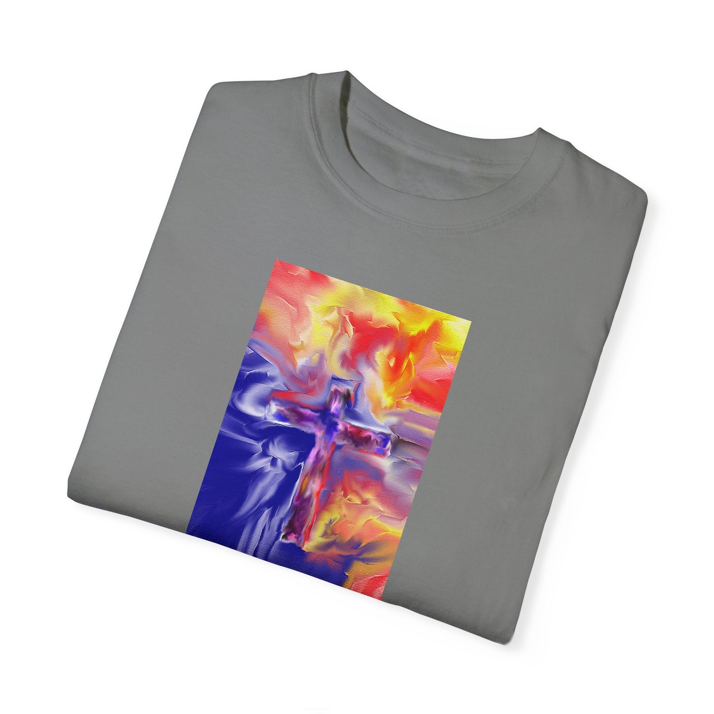 “Golden Rainbow - Spiritual Art Unisex Dyed T-Shirt – Comfort Colors 1717"