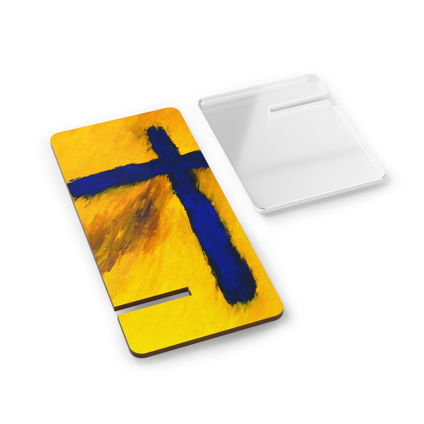 "Blue Falcon - Cross Painting Mobile Display Stand for Smartphones"