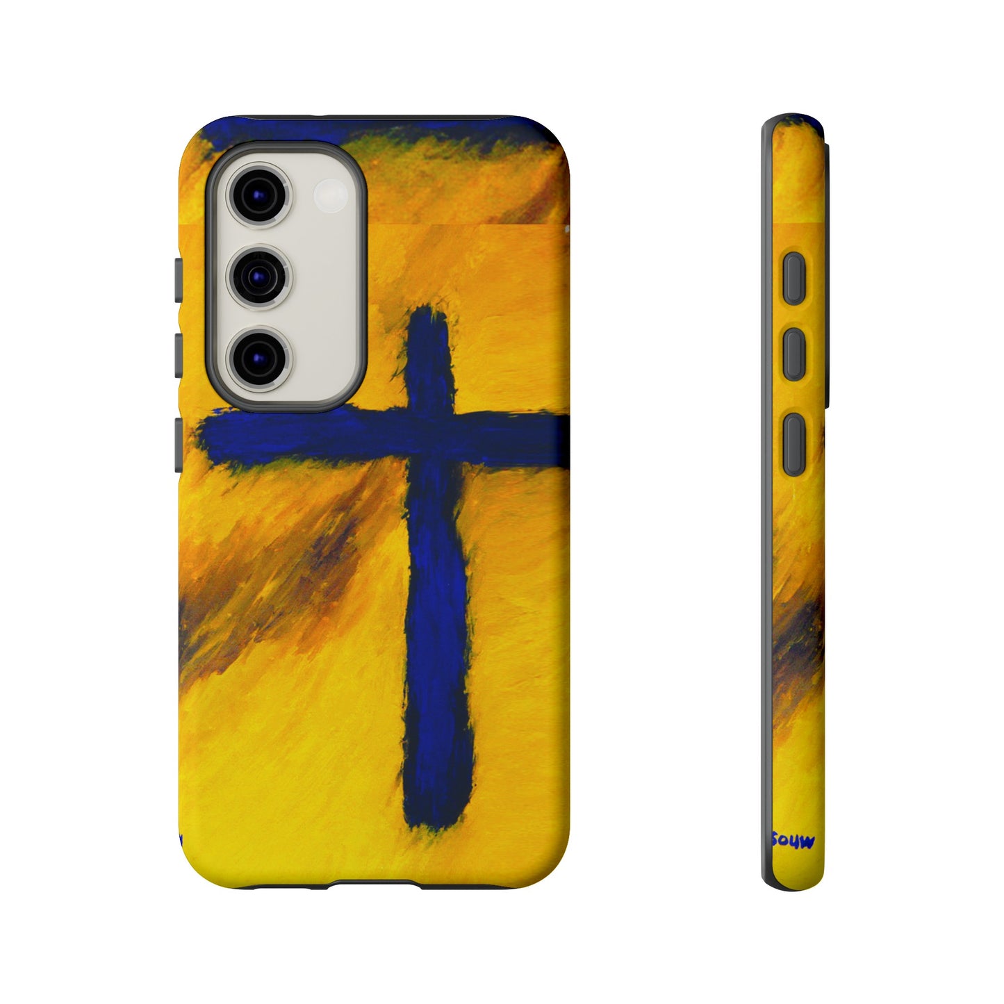 "Blue Falcon - Divine Cross Protective Phone Case"