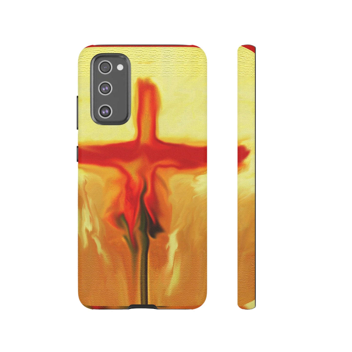 "Rose Petals - Inspirational Cross Phone Case With Dual Layer Protection"