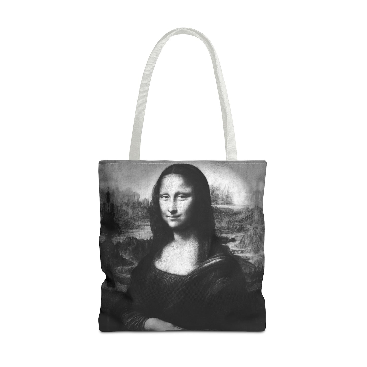 Mona Lisa (B&W) Tote Bags - Designer Fashion Accessory