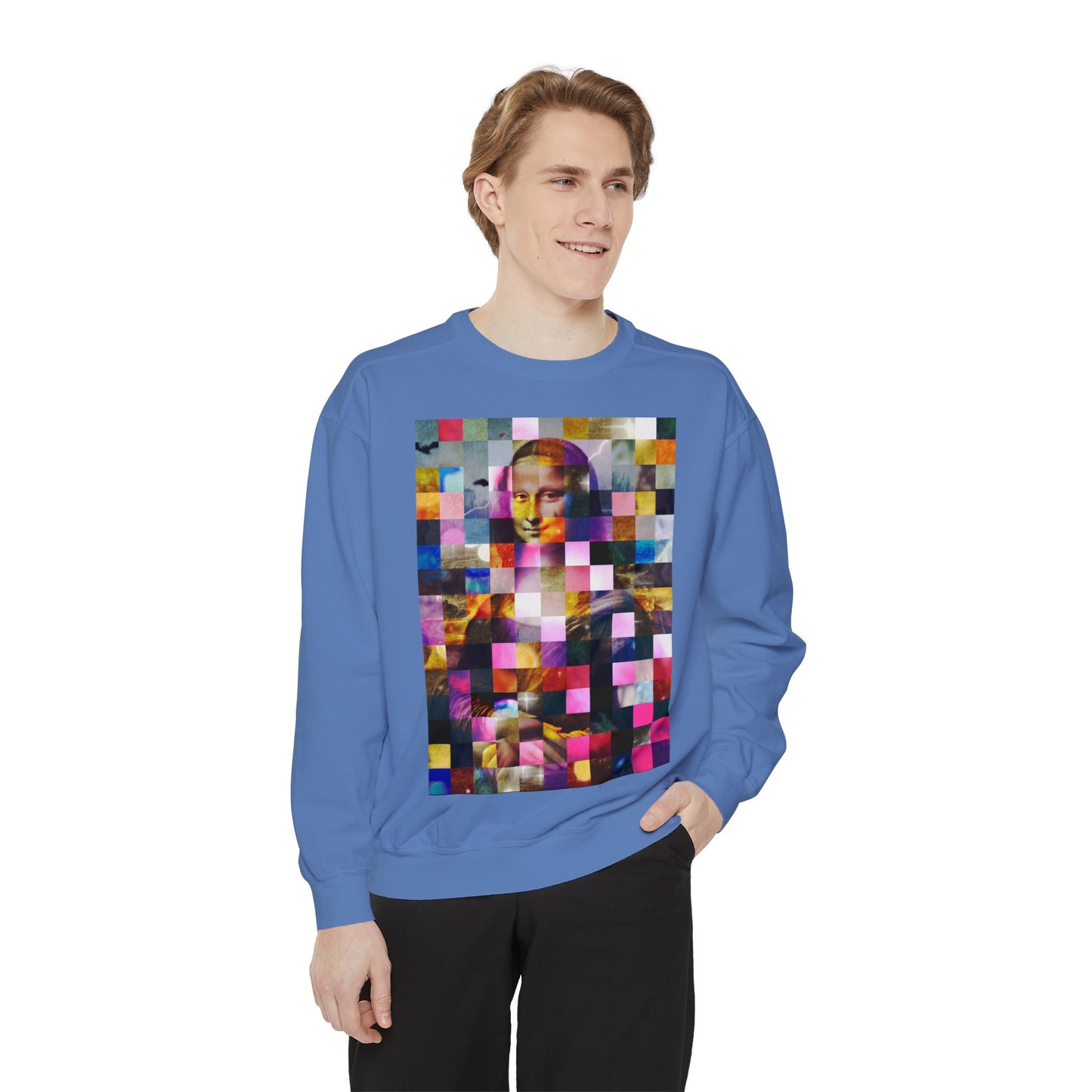 Mona Lisa (In Lights): Luxurious Unisex Garment-Dyed Sweatshirt