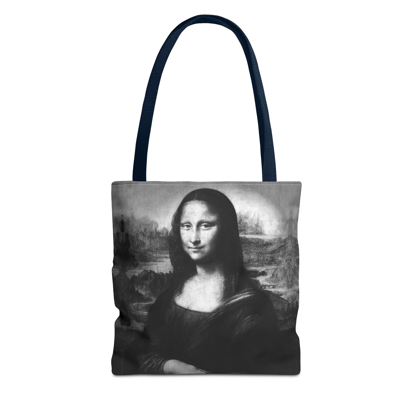 Mona Lisa (B&W) Tote Bags - Designer Fashion Accessory