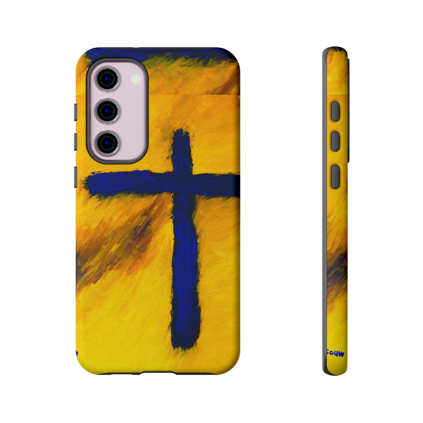 "Blue Falcon - Divine Cross Protective Phone Case"