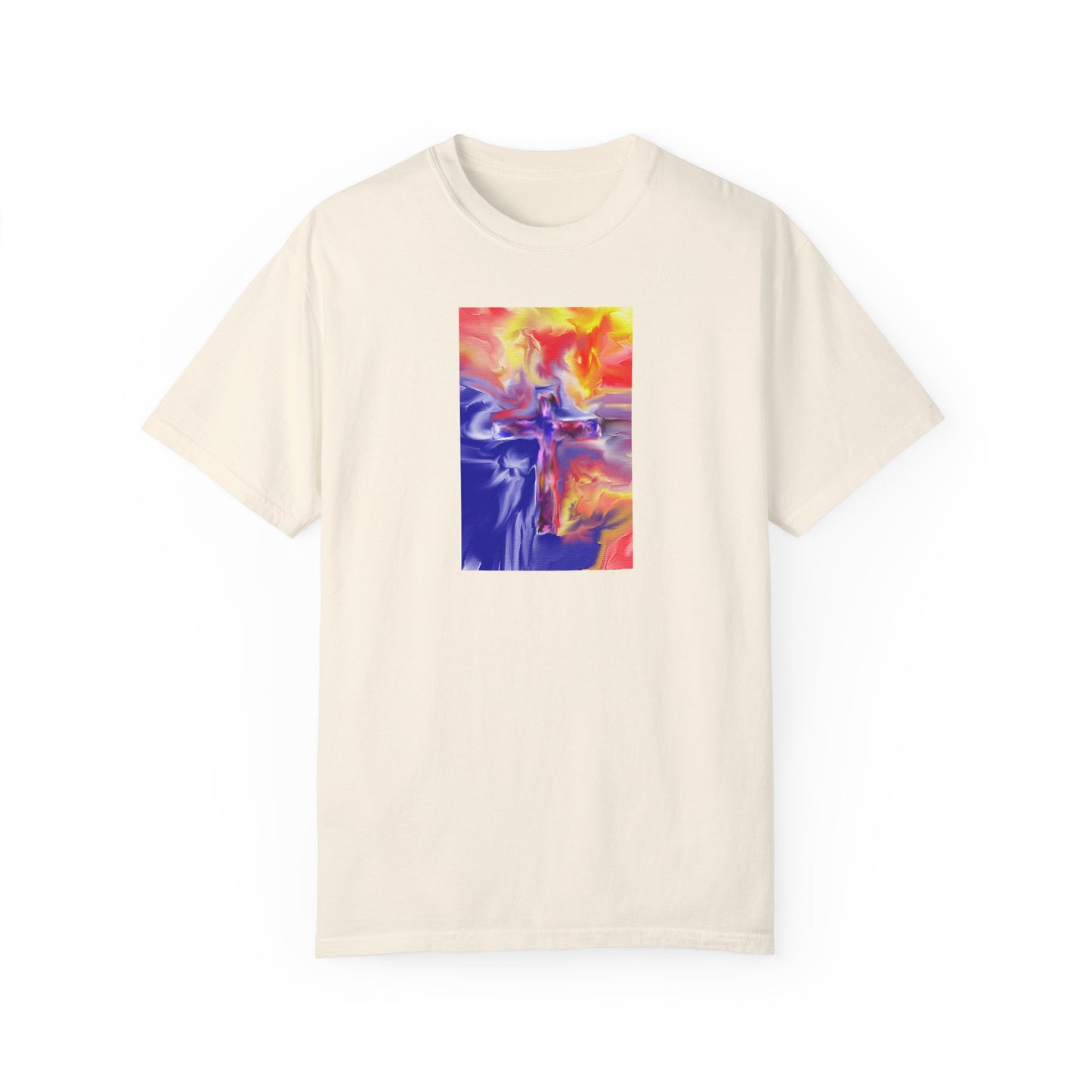 “Golden Rainbow - Spiritual Art Unisex Dyed T-Shirt – Comfort Colors 1717"