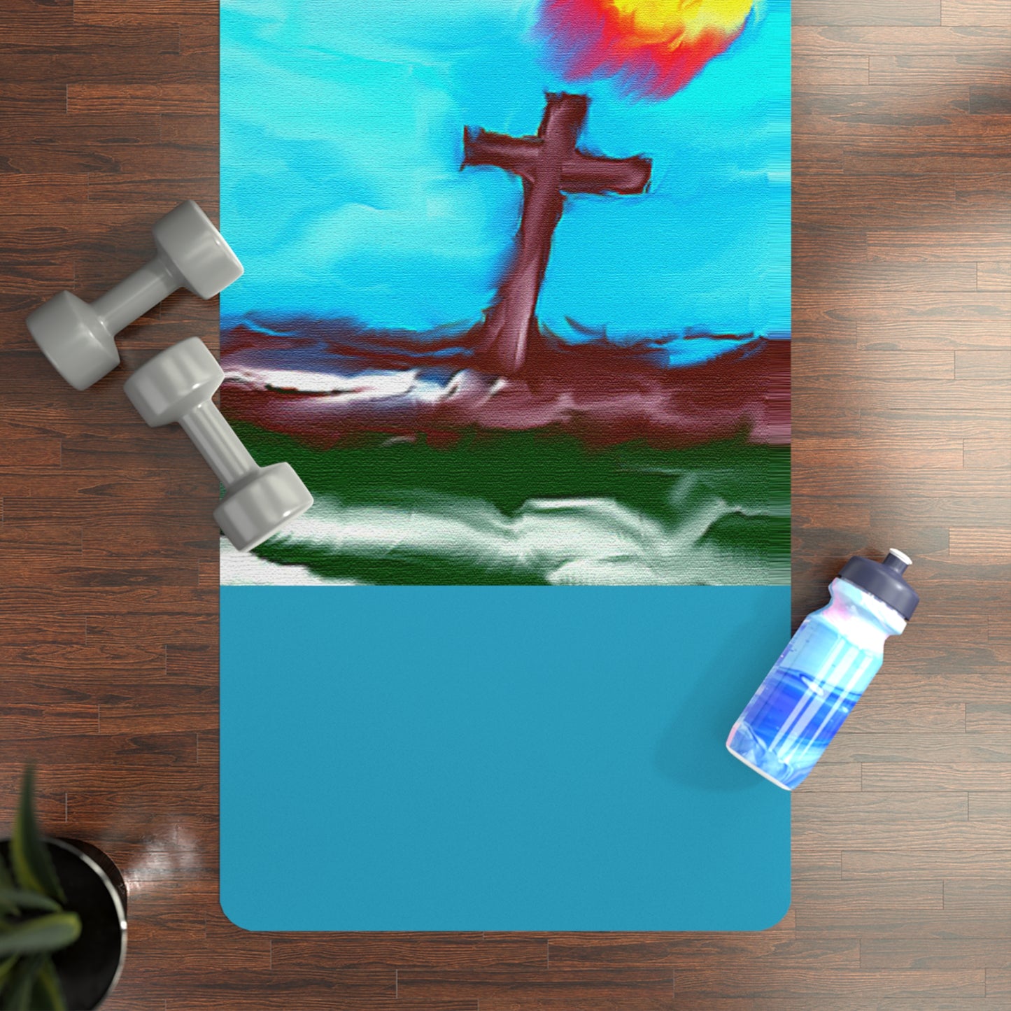 "Sunlight - Inspirational Rubber Yoga Mat"