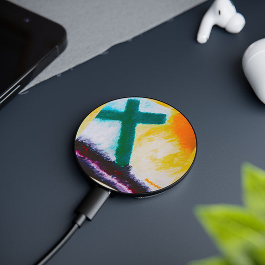 "Sunrise - Cross Art Magnetic Induction Charger"