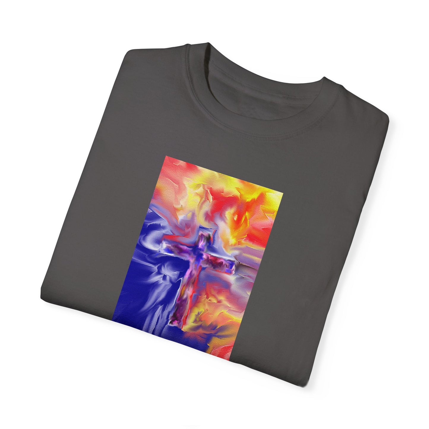 “Golden Rainbow - Spiritual Art Unisex Dyed T-Shirt – Comfort Colors 1717"