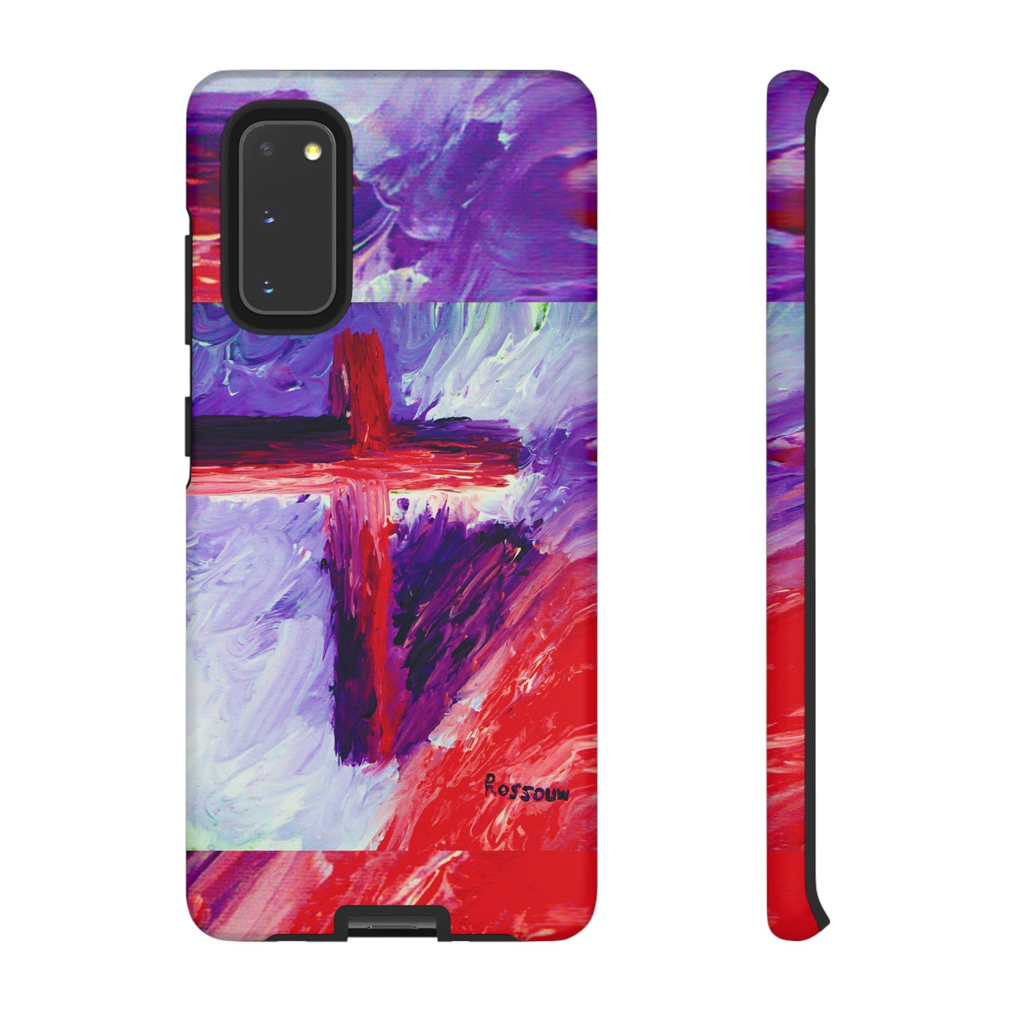 "Candy Skies - Divine Cross Protective Phone Case – Dual Layer Protection"