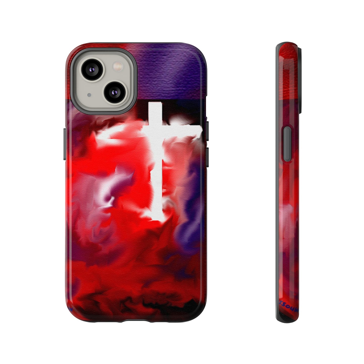 "Above The Light - Cross Art Protective Phone Case"