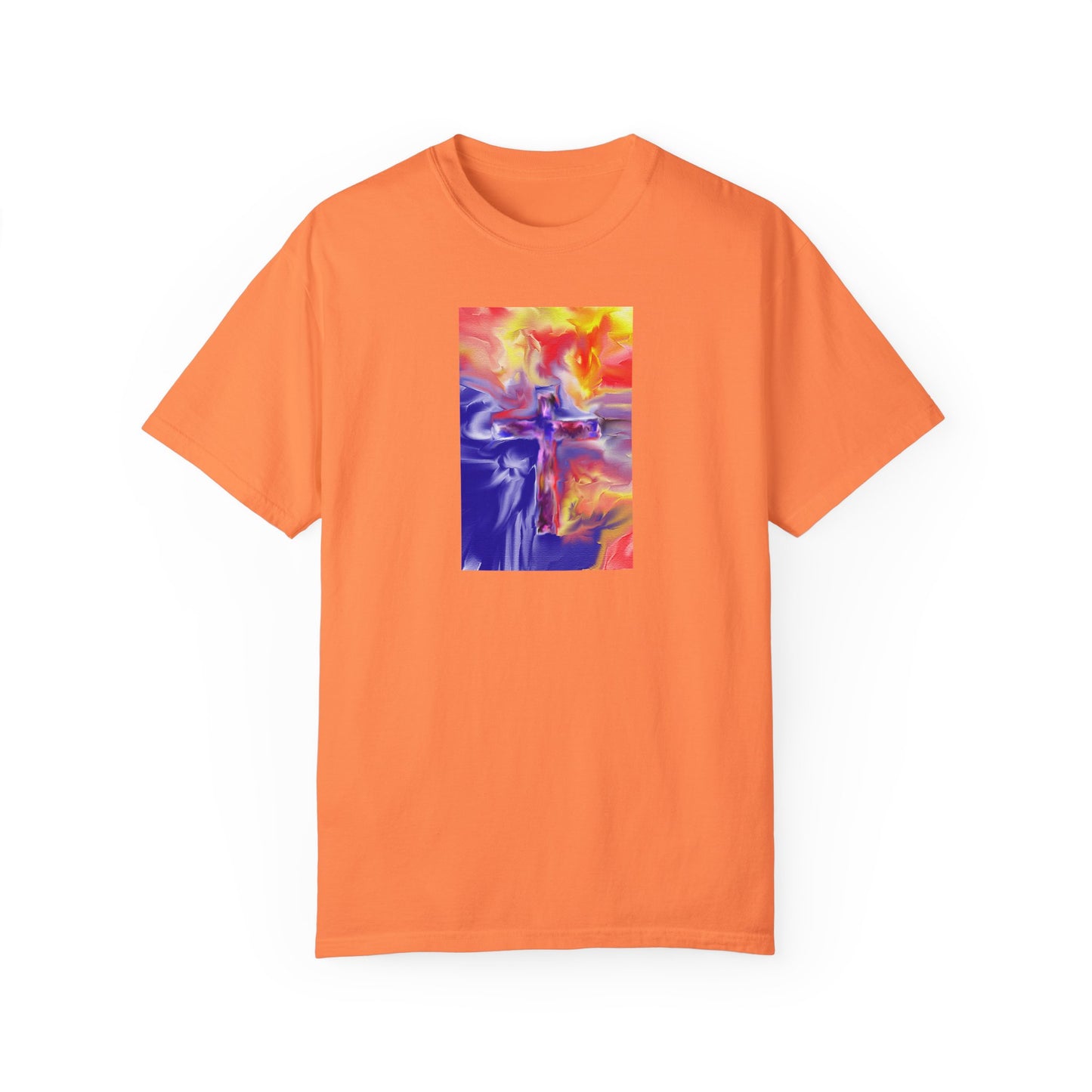 “Golden Rainbow - Spiritual Art Unisex Dyed T-Shirt – Comfort Colors 1717"