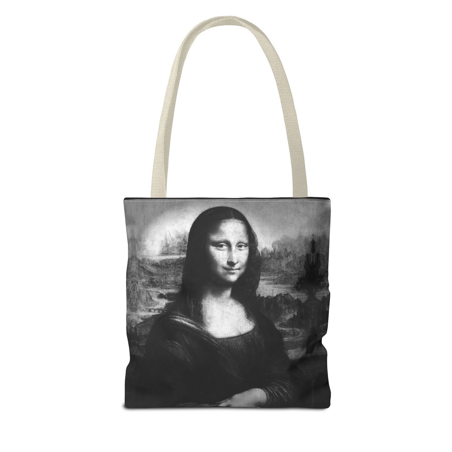 Mona Lisa (B&W) Tote Bags - Designer Fashion Accessory