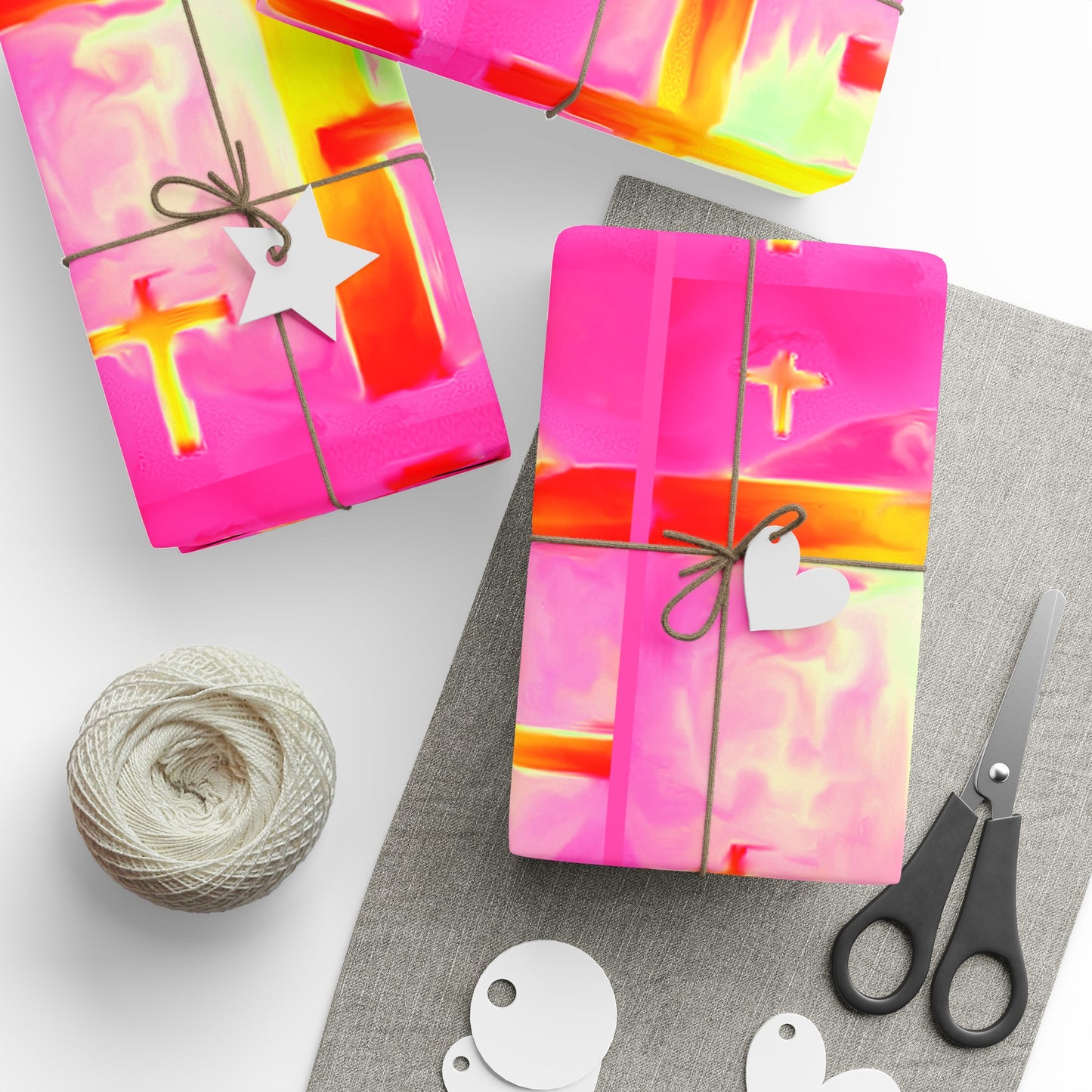 “Dream Visions (Pink) - Christmas Art Gifts - Wrapping Paper"