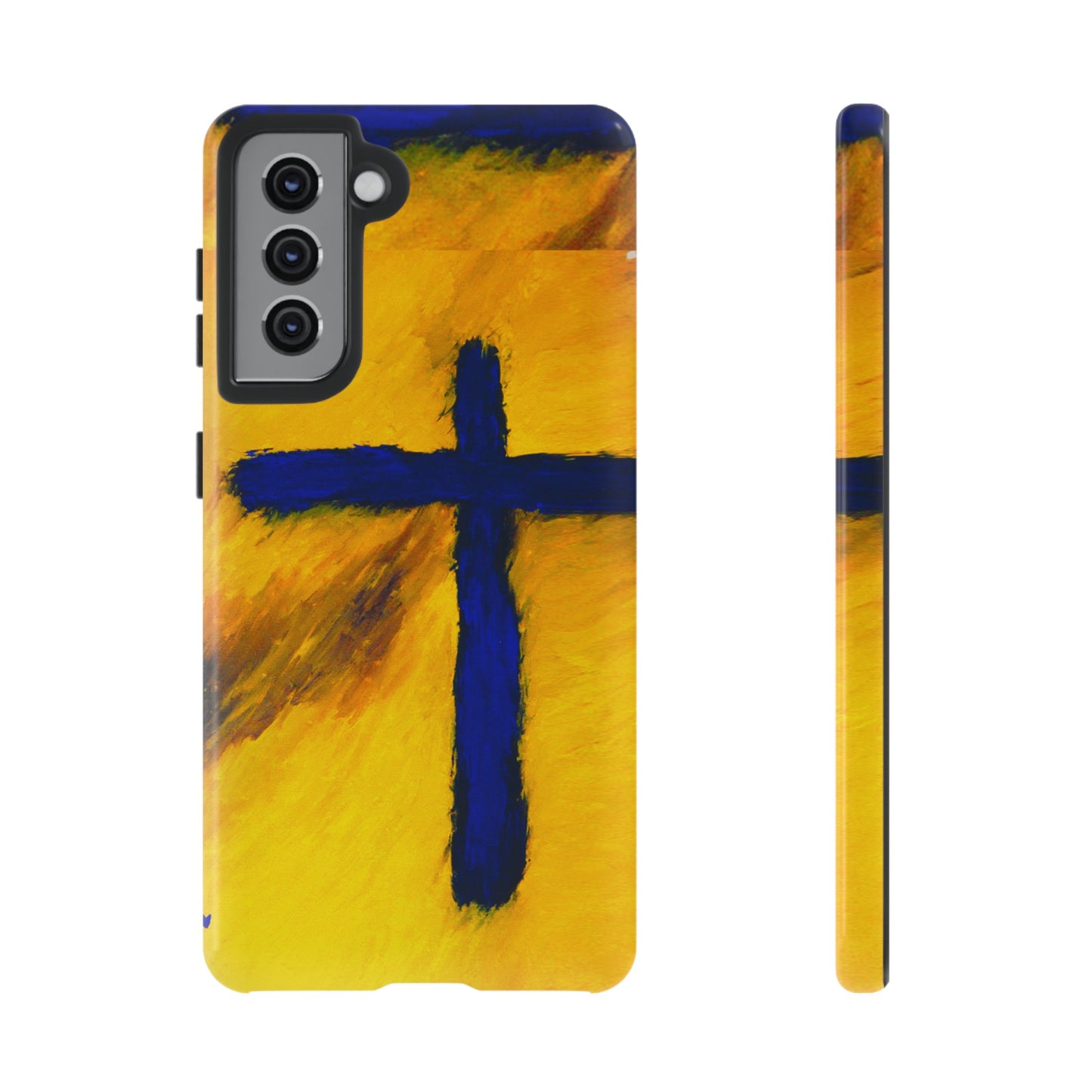 "Blue Falcon - Divine Cross Protective Phone Case"