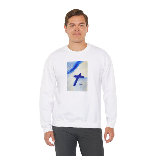 "Songbird - Enlightened Spirit Crewneck Sweatshirt – Cross Painting”