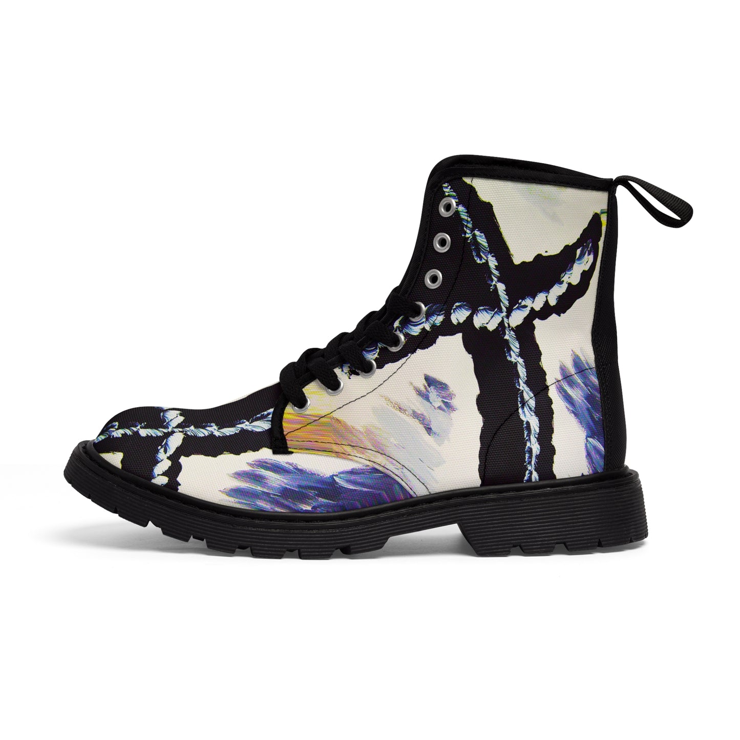 Women's Canvas Boots | Cross Design by Rossouw - Unique Shoes