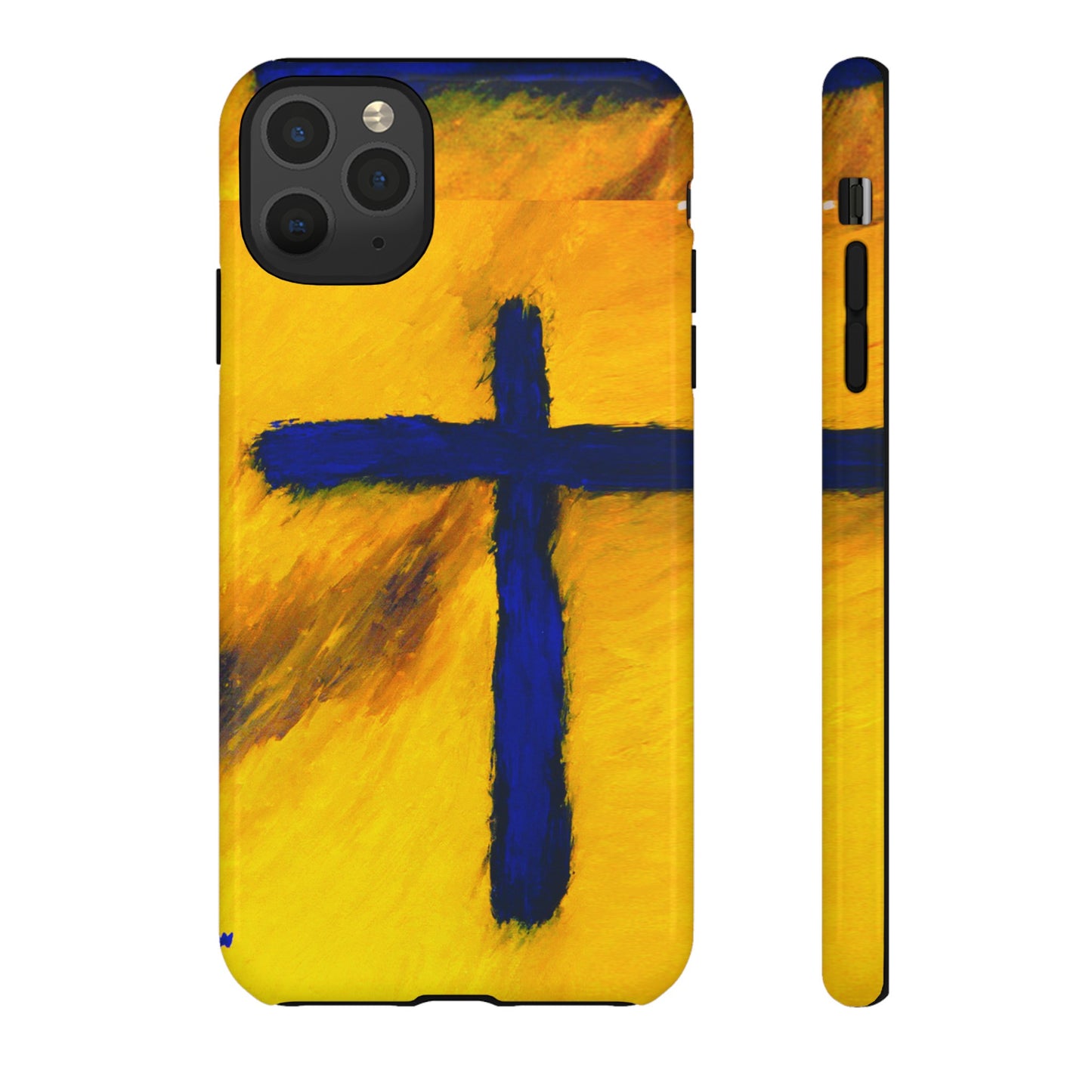 "Blue Falcon - Divine Cross Protective Phone Case"